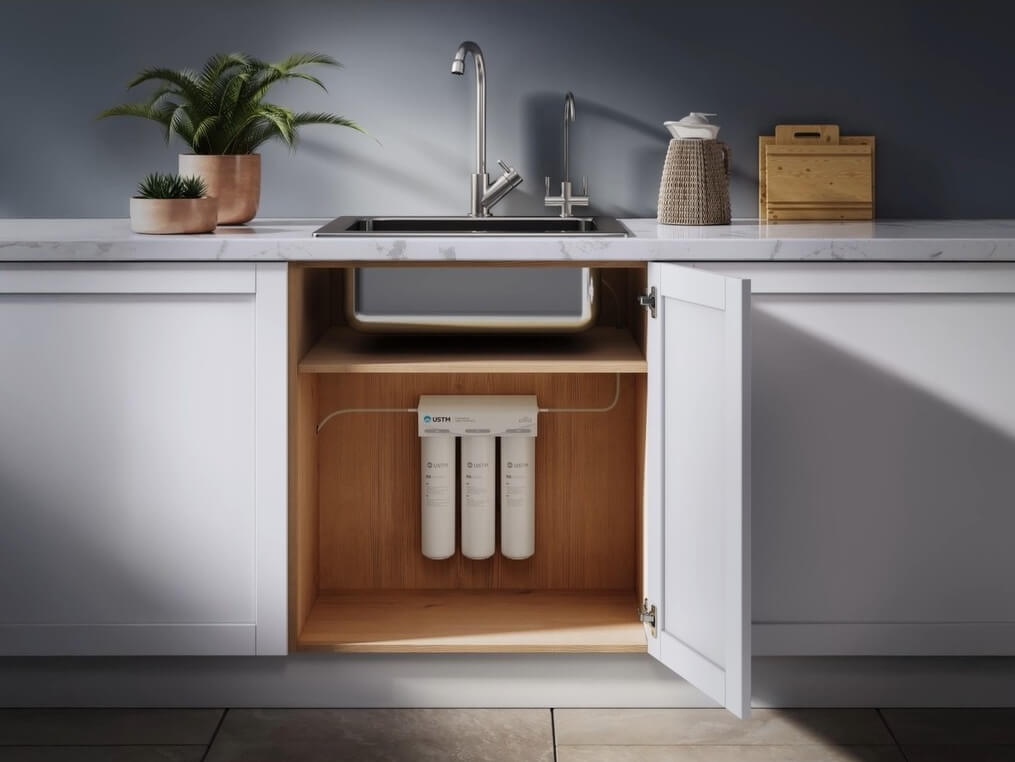 USTM Filter na vodu do kuchyne ULTRA v kuchynskej linke